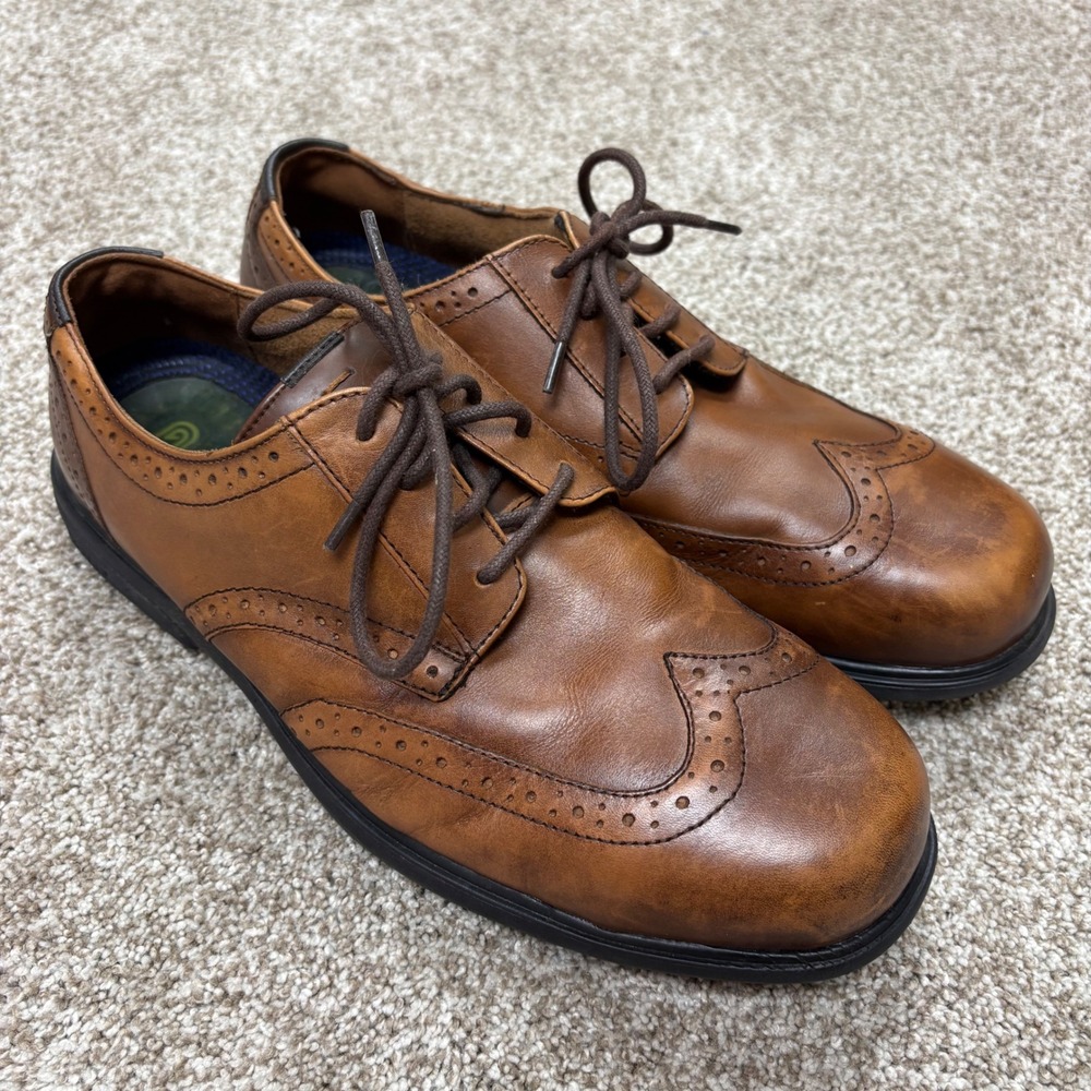 Florsheim Work Loedin Steel Toe Wingtip Oxford Shoes Mens 10.5 D Brown FS2023